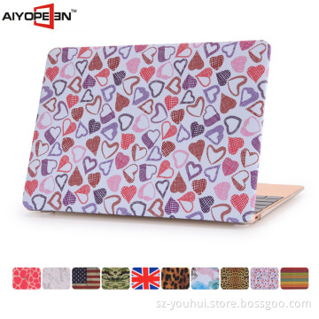 Hot sales New Arrival Covering Plastic Case for Macbook retina 12.1" Color Printing With Lovely Heart Design Case